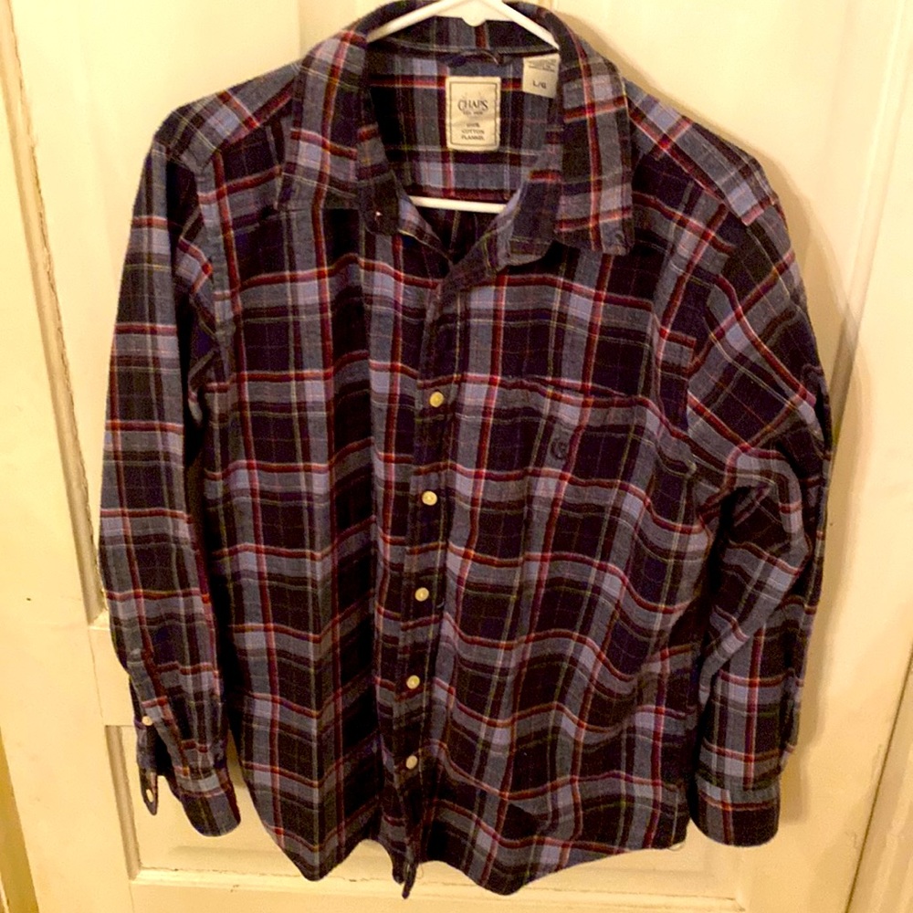 Chaps Navy Plaid flannel